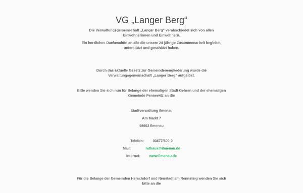 Vorschau von www.vg-langerberg.de, Verwaltungsgemeinschaft Langer Berg