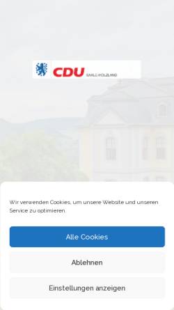 Vorschau der mobilen Webseite www.cdu-shk.de, CDU-Kreisverband Saale-Holzland-Kreis
