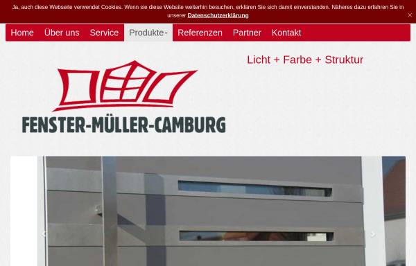 Vorschau von www.fenster-mueller-camburg.de, Vertriebs- und Montageservice Cornelia Müller