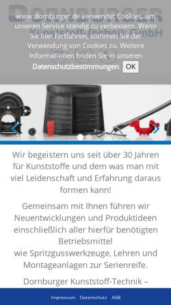 Vorschau der mobilen Webseite www.dornburger.de, Dornburger Kunststoff-Technik GmbH