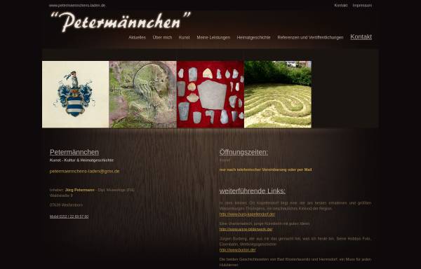 Vorschau von www.petermaennchens-laden.de, Petermännchen - Laden für Kunst, Antik, Souvenirs