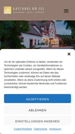 Vorschau der mobilen Webseite www.gasthaus-am-see-hainspitz.de, Gasthaus am See