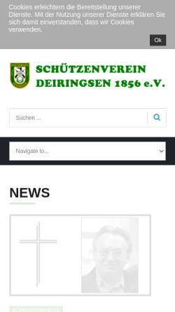 Vorschau der mobilen Webseite www.deiringsen.wsb1861.de, SV Deiringsen 1856 e.V.