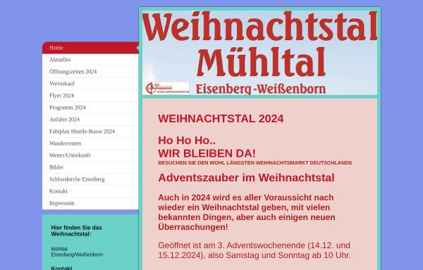 Vorschau von www.weihnachtstal.de, Weihnachtstal - das Programm zum 3. Advent