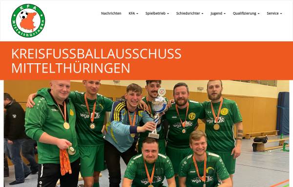 Vorschau von www.kfa-mittelthueringen.de, Kreisfußballausschuß Mittelthüringen