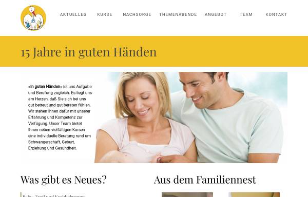 Vorschau von www.saalfelder-familiennest.de, Saalfelder Familiennest - Hebamme Gabriele Schöpe