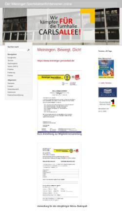 Vorschau der mobilen Webseite www.ssfv-meiningen.de, Verein zur Förderung der Meininger Sportstätten und Sportgelegenheiten e.V.