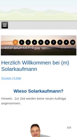 Vorschau der mobilen Webseite www.solarkaufmann.de, Solarkaufmann.de - Energieberatung Peter Kaufmann