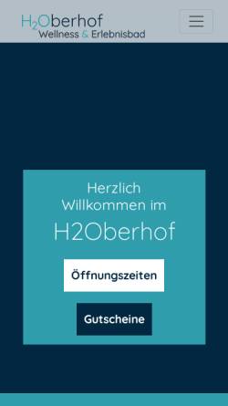 Vorschau der mobilen Webseite www.h2-oberhof.de, H2Oberhof - Wellness & Erlebnisbad