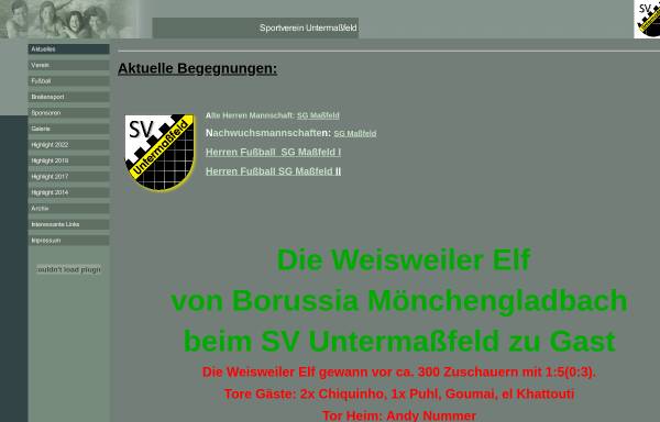 Vorschau von www.svufeld.de, SV Untermaßfeld e.V.