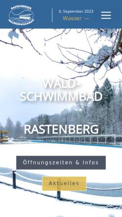 Vorschau der mobilen Webseite waldschwimmbad.com, Waldschwimmbad Rastenberg