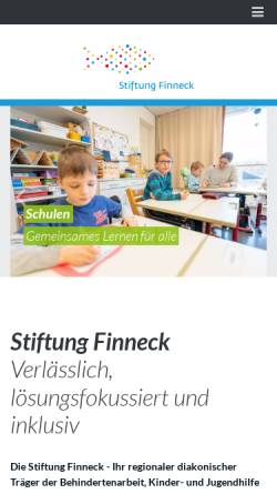 Vorschau der mobilen Webseite www.stiftung-finneck.de, Stiftung Finneck