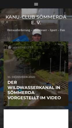 Vorschau der mobilen Webseite www.kc-soemmerda.de, Kanu-Club Sömmerda e.V.