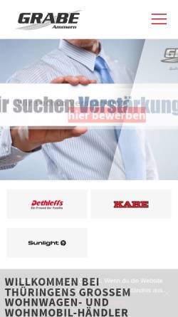 Vorschau der mobilen Webseite camping-grabe.de, Camping Grabe GmbH & Co. KG