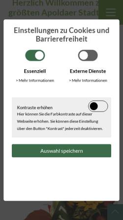 Vorschau der mobilen Webseite zwiebelmarkt.apolda.de, Zwiebelmarkt Apolda