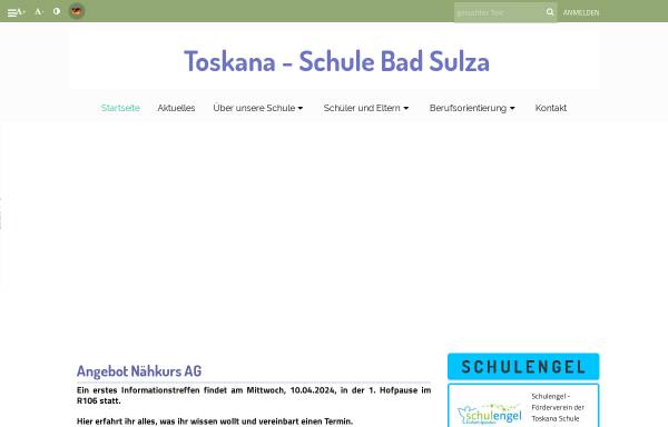 Vorschau von www.toskana-schule.de, Toskana-Schule Bad Sulza