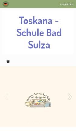 Vorschau der mobilen Webseite www.toskana-schule.de, Toskana-Schule Bad Sulza