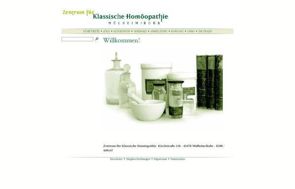 Vorschau von www.zfkh.de, Zentrum für klassische Homöopathie