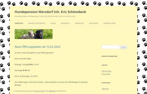 Vorschau von www.hundepension-wersdorf.de, Hundepension Andrea Zaubitzer, Wersdorf