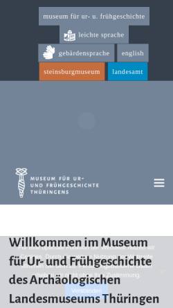 Vorschau der mobilen Webseite www.spuren-der-eiszeit.de, Spuren der Eiszeit in Thüringen