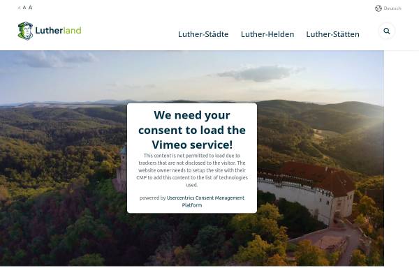 Vorschau von www.luther-in-thueringen.com, Luther 2017 - 500 Jahre Reformation