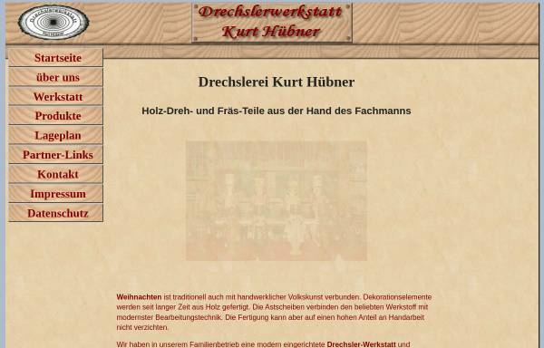 Vorschau von www.drechslerei-huebner.de, Drechslerei Kurt Hübner