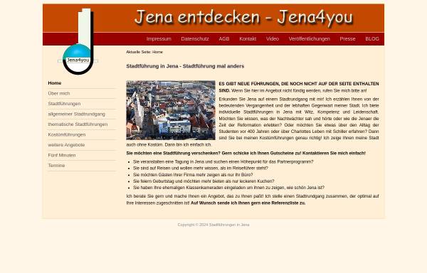 Vorschau von www.jena4you.de, Jena entdecken - Uta Lörzer, Stadtführerin