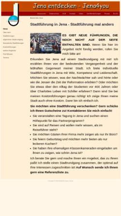 Vorschau der mobilen Webseite www.jena4you.de, Jena entdecken - Uta Lörzer, Stadtführerin