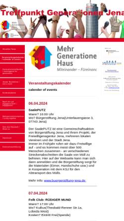 Vorschau der mobilen Webseite treffpunkt-generationen.de, Treffpunkt Generationen Jena