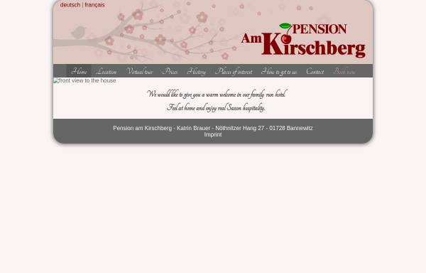 Vorschau von www.pension-am-kirschberg.de, Pension Am Kirschberg