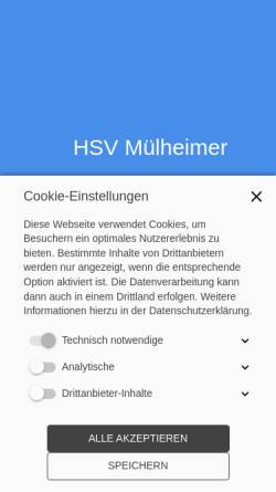 Vorschau der mobilen Webseite www.hsv-muelheimer-hundefreunde.de, HSV Mülheimer Hundefreunde