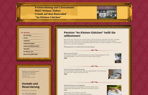 Vorschau von www.pension-weimar-tiefurt.de, Im Kleinen Gütchen