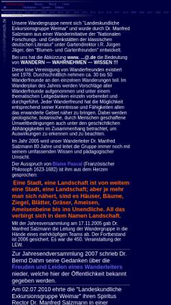 Vorschau der mobilen Webseite www.siegfried-harnisch.de, Landeskundliche Exkursionsgruppe Weimar