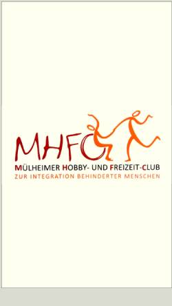 Vorschau der mobilen Webseite www.mhfc2001.de, Mülheimer Hobby- und Freizeit-Club zur Integration behinderter Menschen (MHFC)