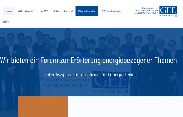 Vorschau von www.gee.de, Gesellschaft für Energiewissenschaft und Energiepolitik e.V.