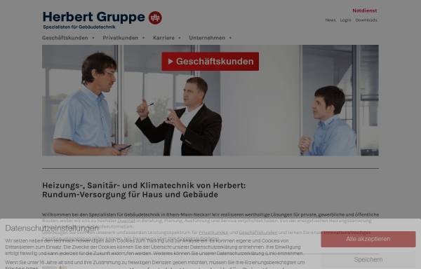 Vorschau von www.herbert.de, Herbert-Gruppe, Helmut Herbert GmbH und Co.