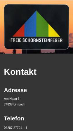 Vorschau der mobilen Webseite www.freie-schornsteinfeger.eu, Freie Schornsteinfeger