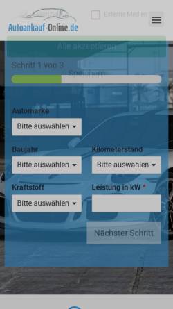 Vorschau der mobilen Webseite autoankauf-online.de, Autoankauf Online