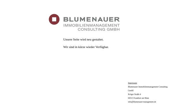 Vorschau von www.blumenauer.de, Blumenauer Immobilien GmbH