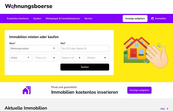 Vorschau von www.wohnungsboerse.net, Wohnungsboerse.net