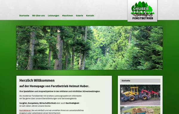 Vorschau von www.forstbetrieb-huber-oppenau.de, Forstbetrieb Huber