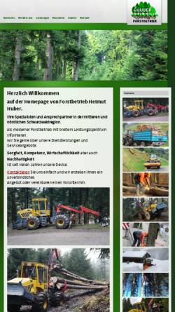 Vorschau der mobilen Webseite www.forstbetrieb-huber-oppenau.de, Forstbetrieb Huber
