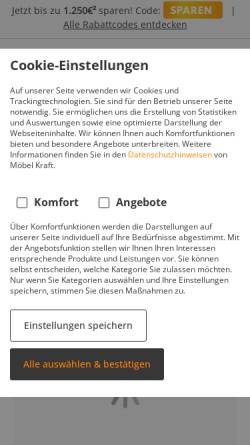 Vorschau der mobilen Webseite www.moebel-kraft.de, Möbel Kraft AG