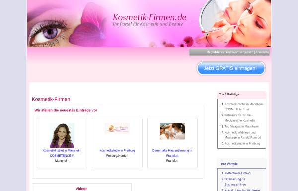 Vorschau von www.kosmetik-firmen.de, Kosmetik-Firmen.de