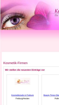 Vorschau der mobilen Webseite www.kosmetik-firmen.de, Kosmetik-Firmen.de