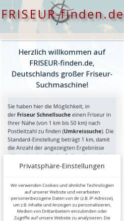 Vorschau der mobilen Webseite www.friseur-finden.de, Friseur-finden.de