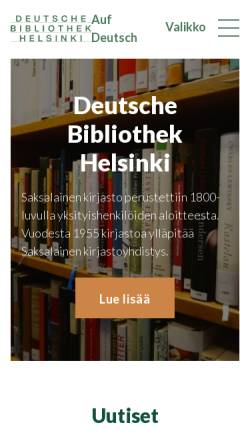 Vorschau der mobilen Webseite www.deutsche-bibliothek.org, Deutsche Bibliothek Helsinki