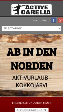 Vorschau der mobilen Webseite www.aktiv-urlaub.ch, Ab in den Norden - Aktivurlaub Kokkojärvi