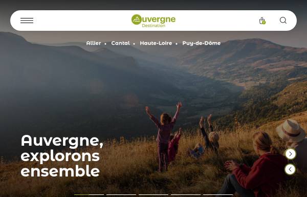 Vorschau von www.auvergne-destination-volcans.com, Fremdenverkehrsamt Auvergne