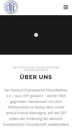 Vorschau der mobilen Webseite www.dff-karlsruhe.de, Deutsch-Französischer Freundeskreis